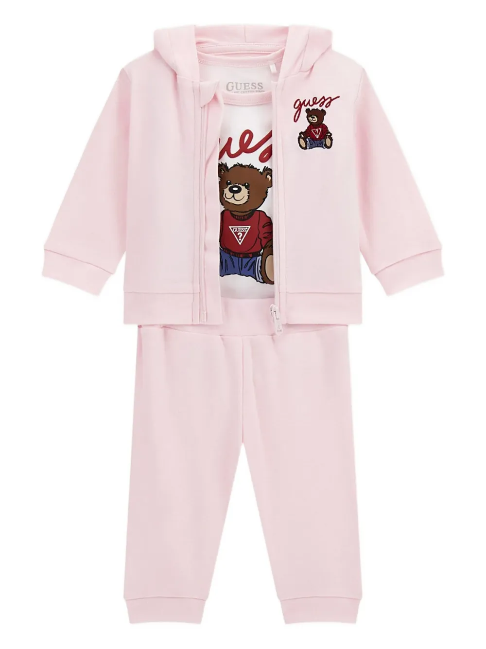 Guess kids teddy-print tracksuit set Roze