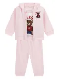 guess kids teddy-print tracksuit set - Pink