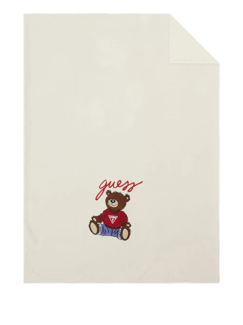 guess kids Deken met geborduurde teddybeer Wit