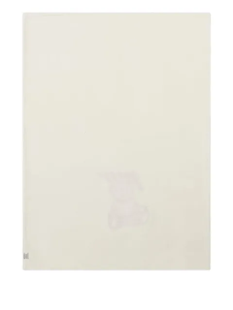 guess kids teddy-embroidered baby blanket