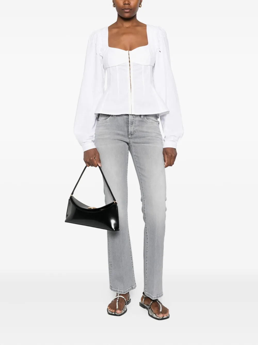 Cambio Paris verfraaide jeans - Grijs