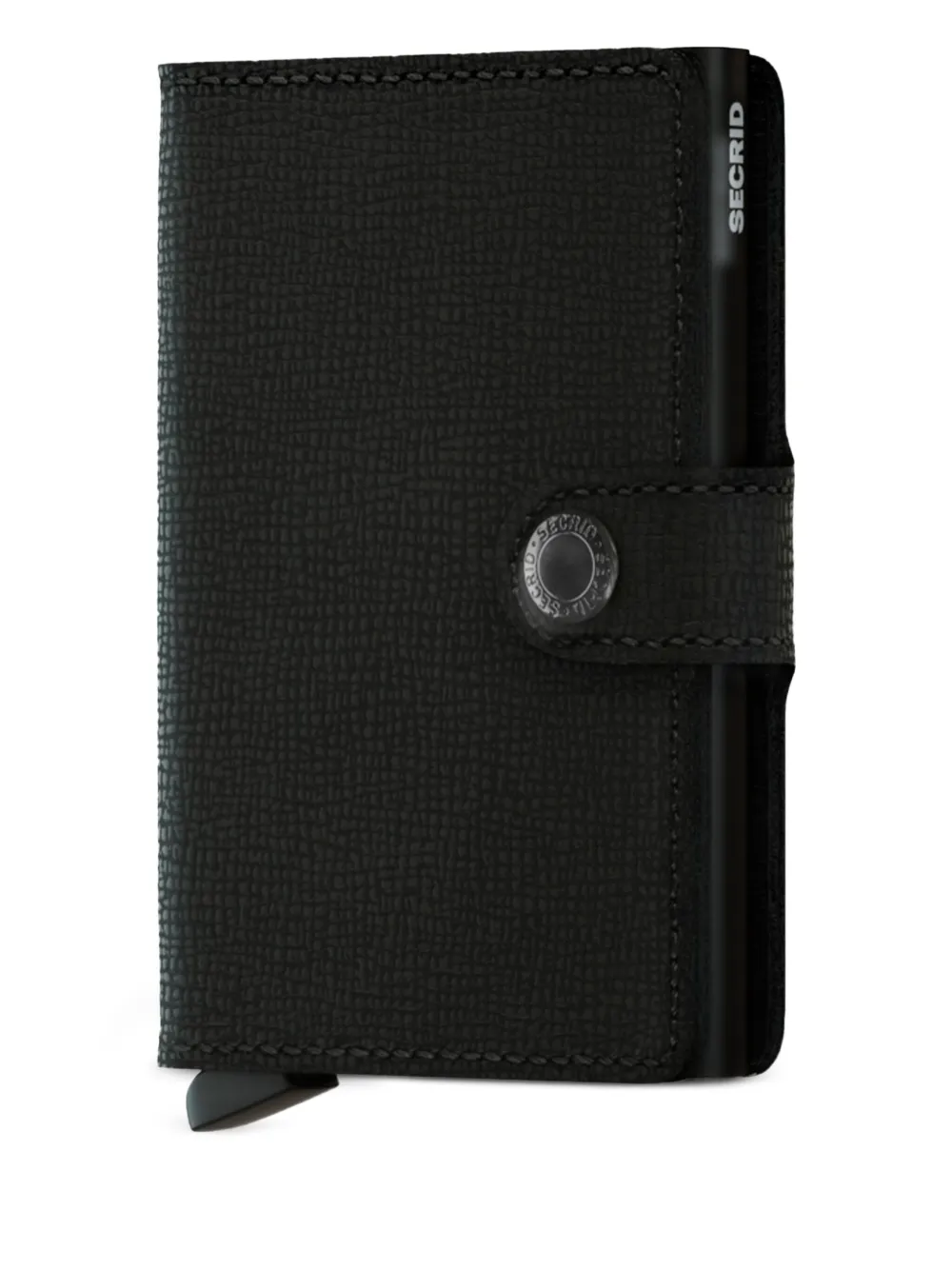 Secrid Leather Button Mini Wallet In Black