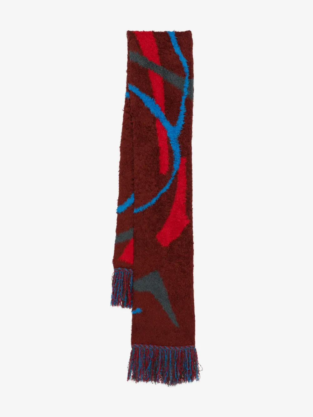 KHOKI patterned-jacquard scarf | Red | Image 1