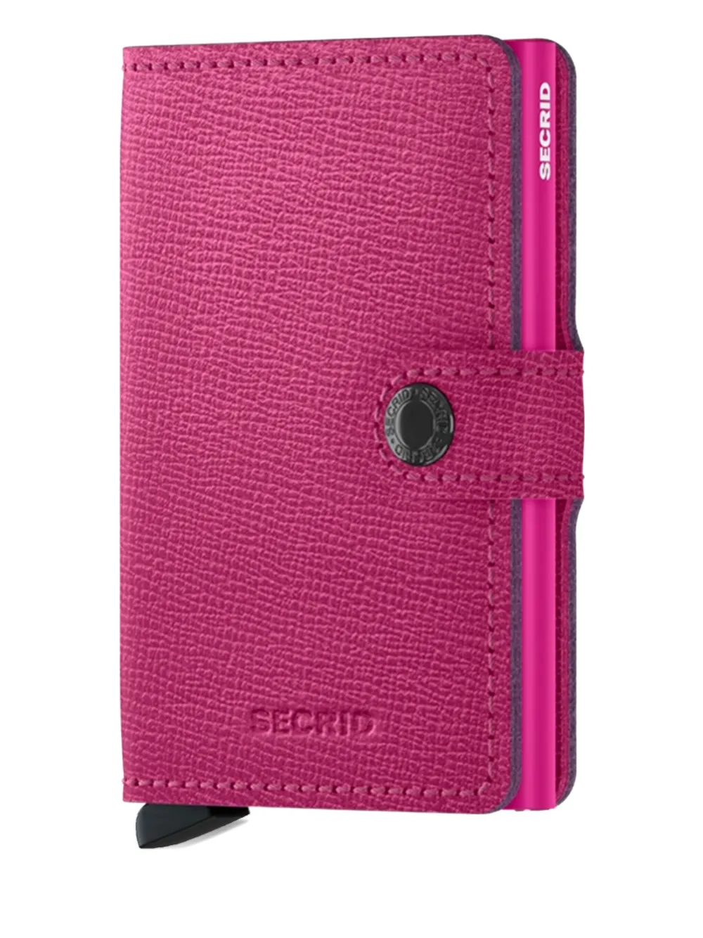 Secrid Leather Mini Wallet In Pink