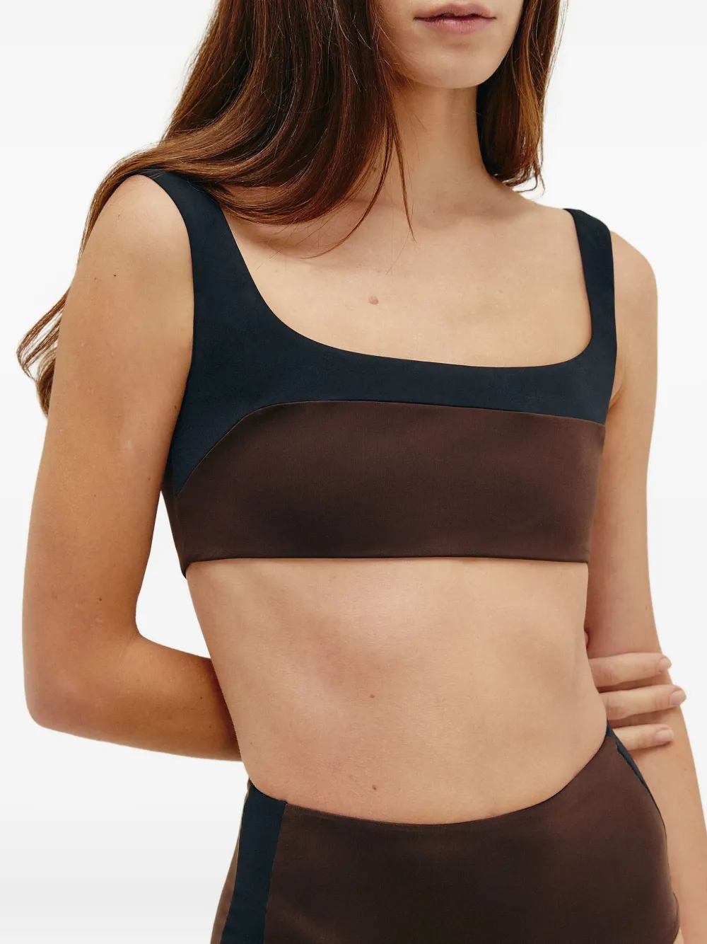 Bimba Y Lola Gabi Two-tone Bikini In Brown