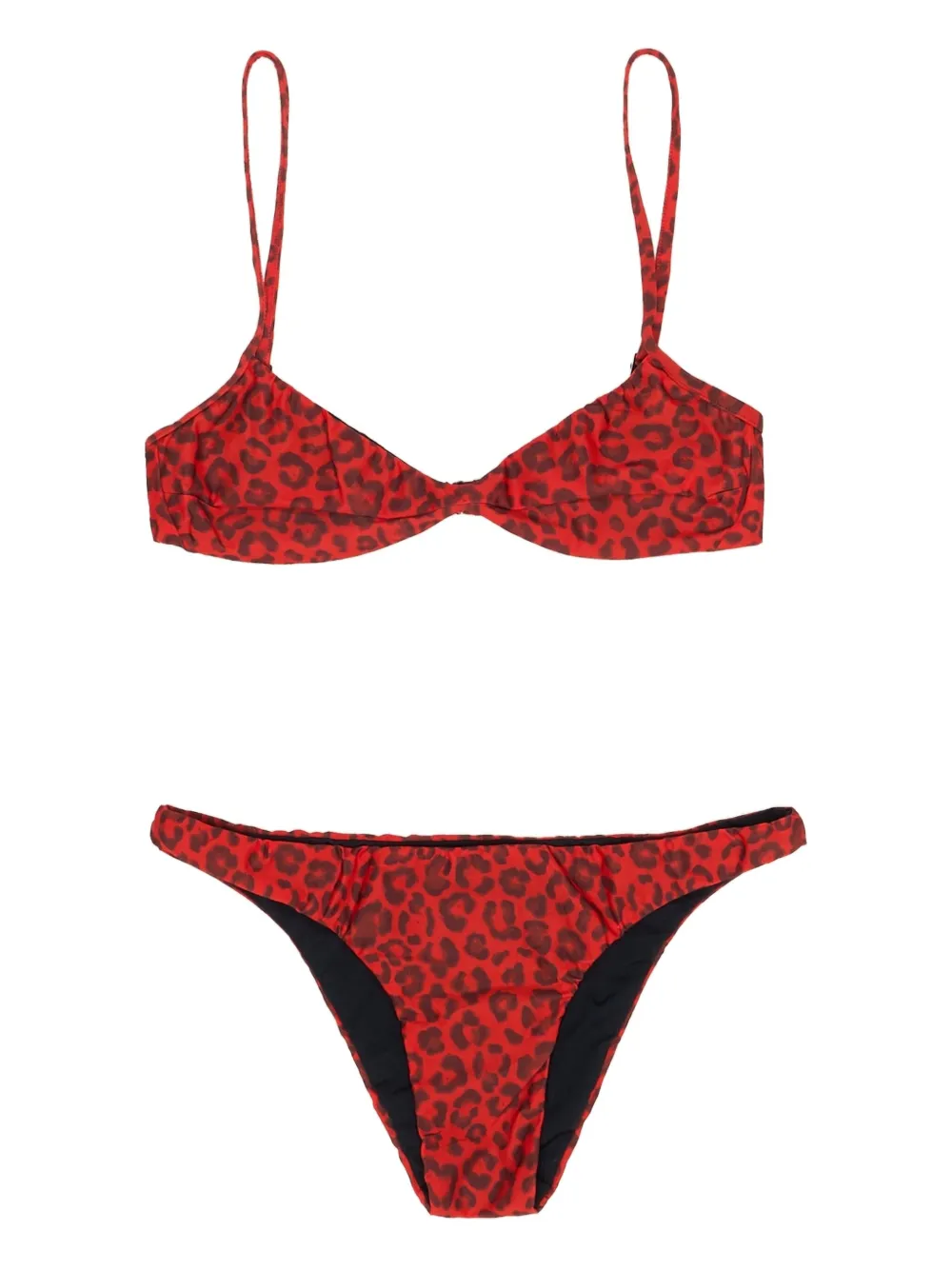 Bimba y Lola Mónica leopard-print bikini | Red | Image 1