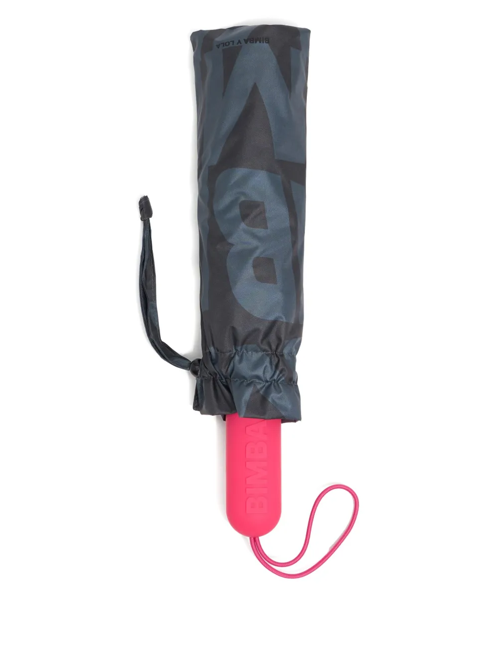 Bimba Y Lola Logo-print Compact Umbrella In Blue