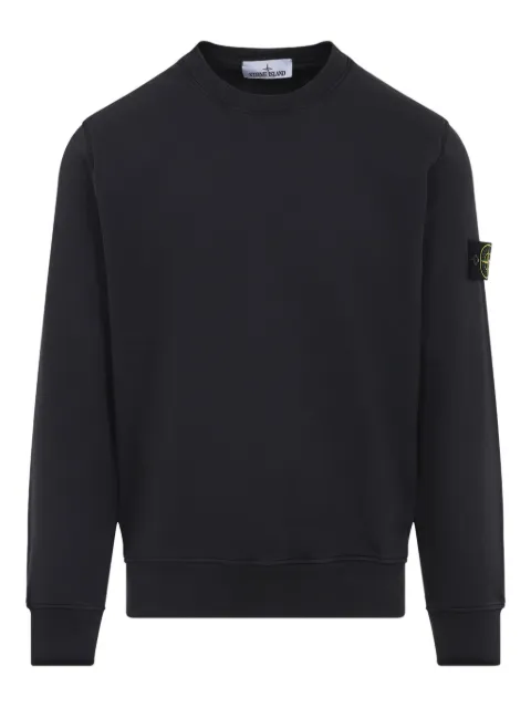 Stone Island Felpa girocollo e applicazione logo