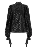 Genny sequin-embellished top - Black