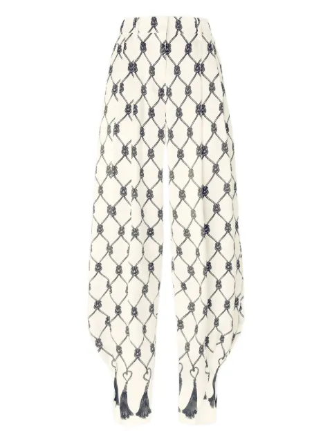Genny knot-pattern trousers
