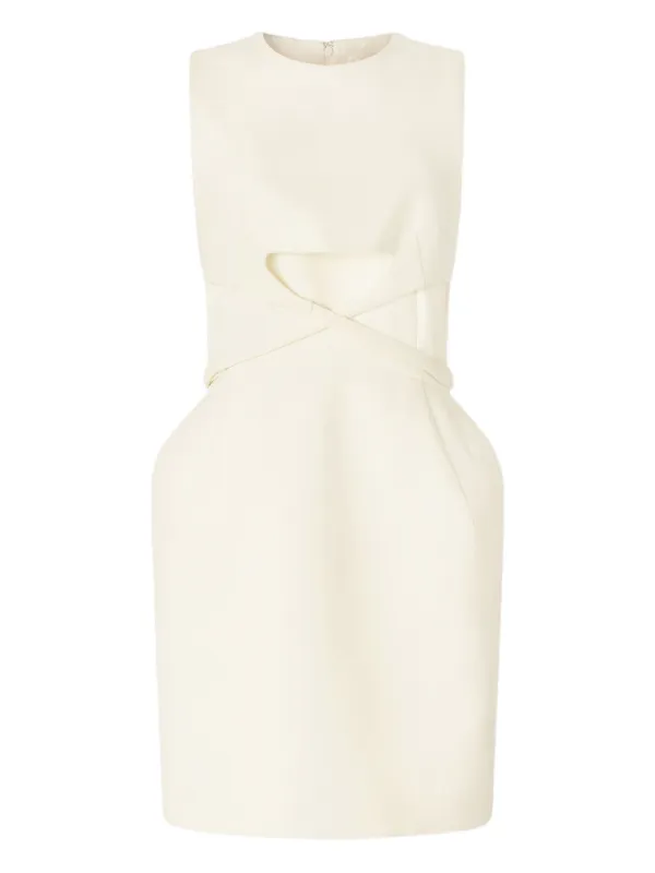Genny cut-out cross-front Mini Dress | White | FARFETCH