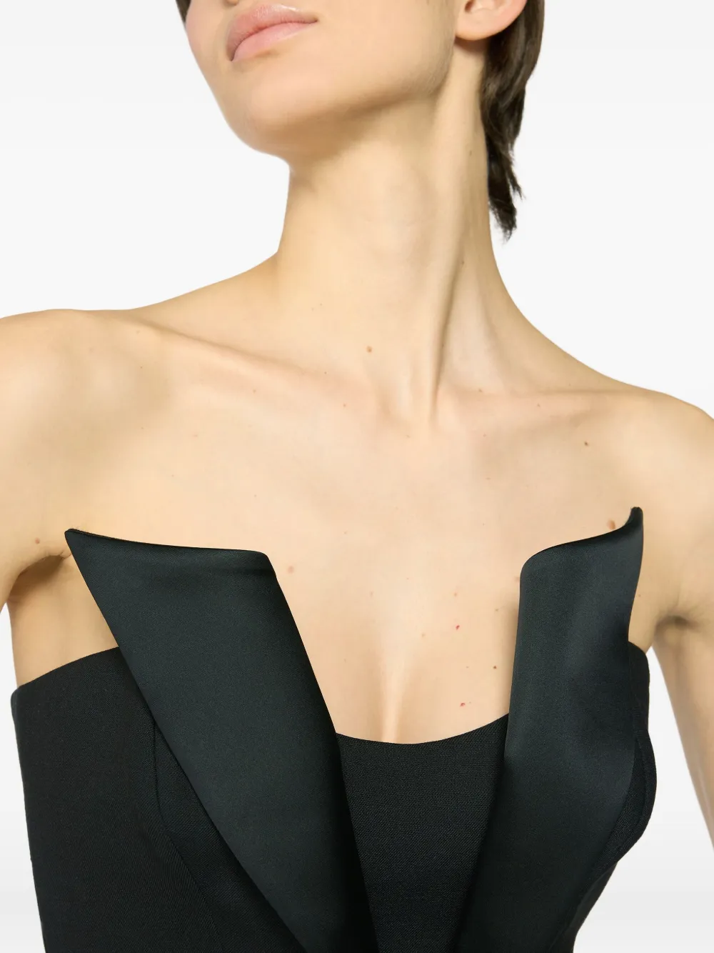 Genny Peplum-waist Embellished Dress In Black