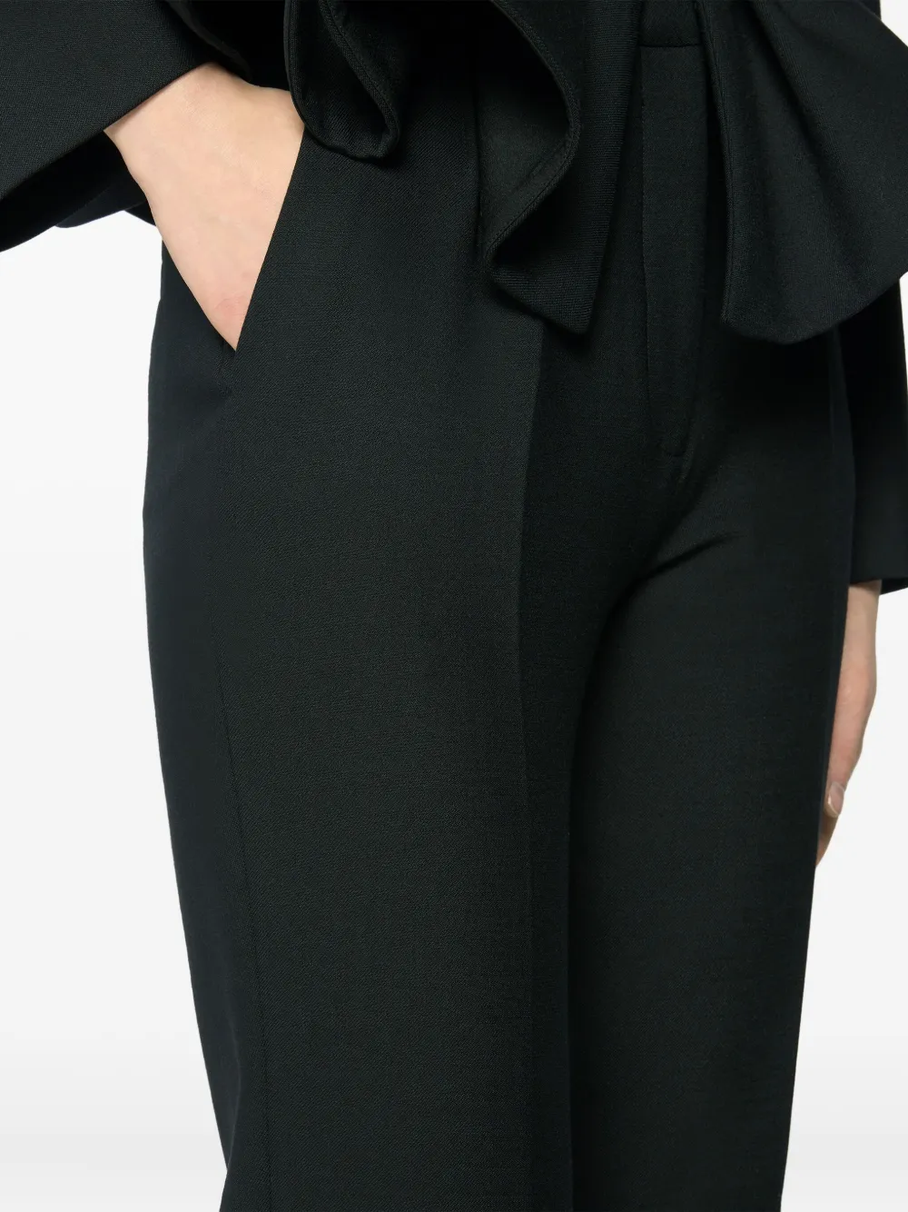 Genny Pleated-front Trousers In Black