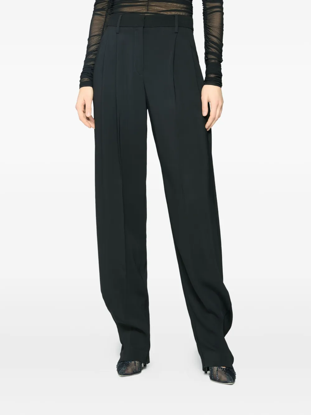 Genny Pleated Trousers In Black