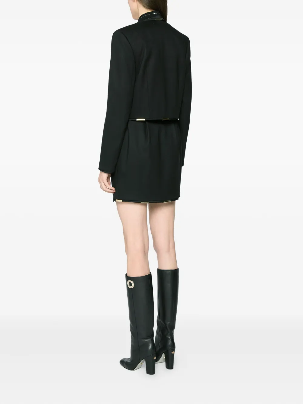 Genny Cropped Jacket In Black