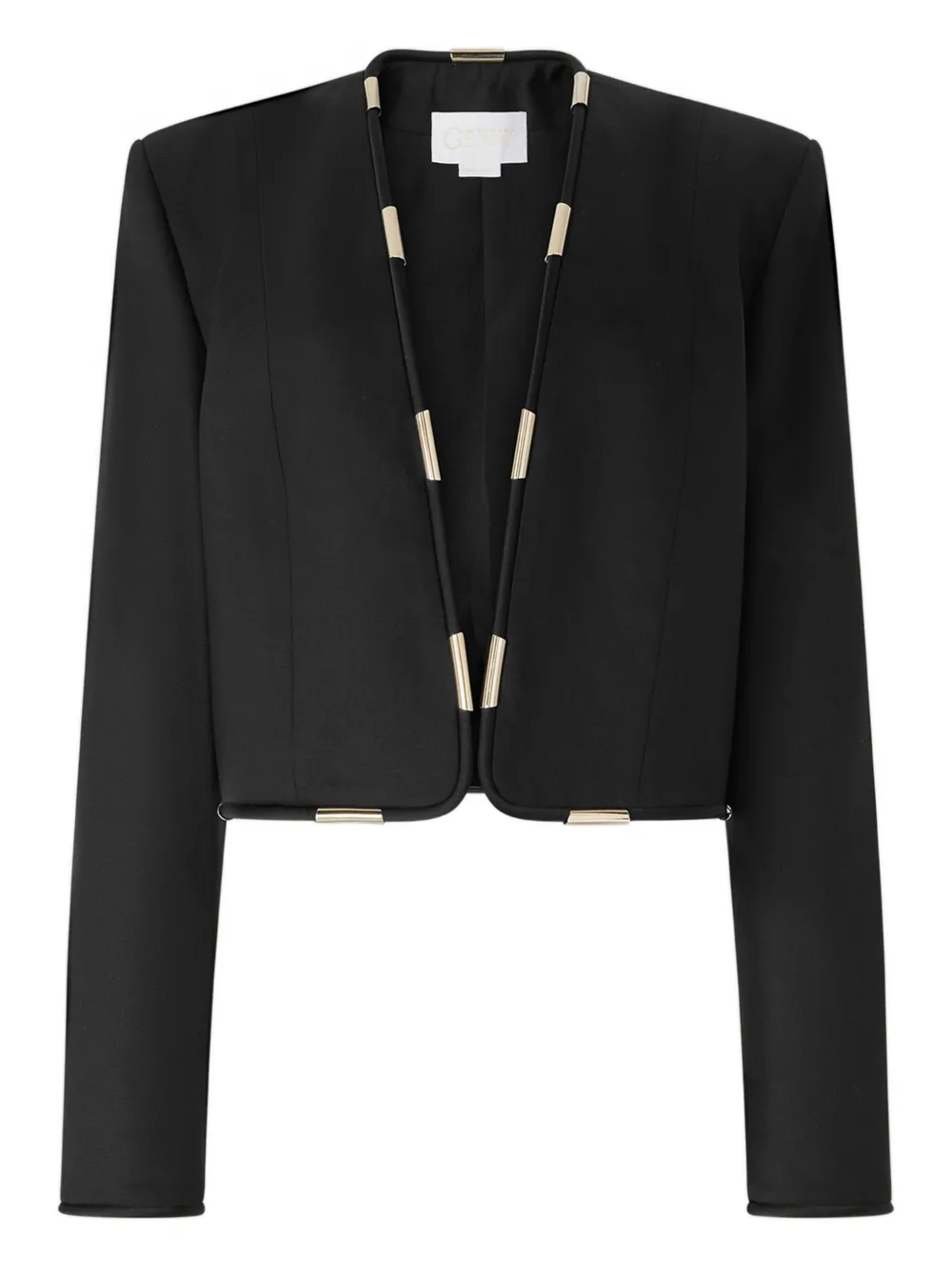 Genny cropped jacket | Black | Image 1