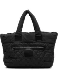 CHANEL Pre-Owned 2010-2011 Large Quilted Denim Coco Cocoon tote bag - Black