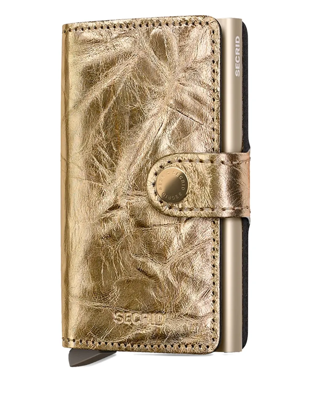 Secrid Leather Mini Wallet In Yellow