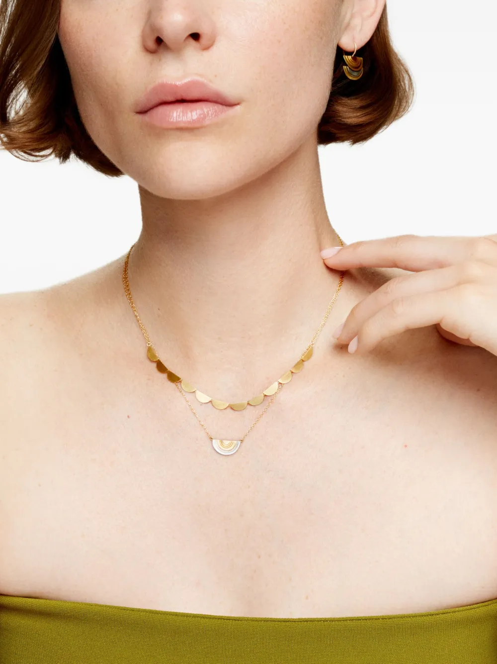 Sia Taylor 18K yellow gold Half Moon necklace | Image 2