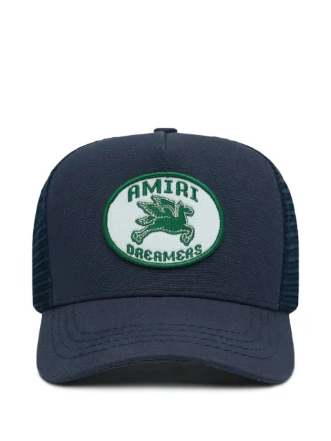 AMIRI KIDS sombrero de malla con parche del logo