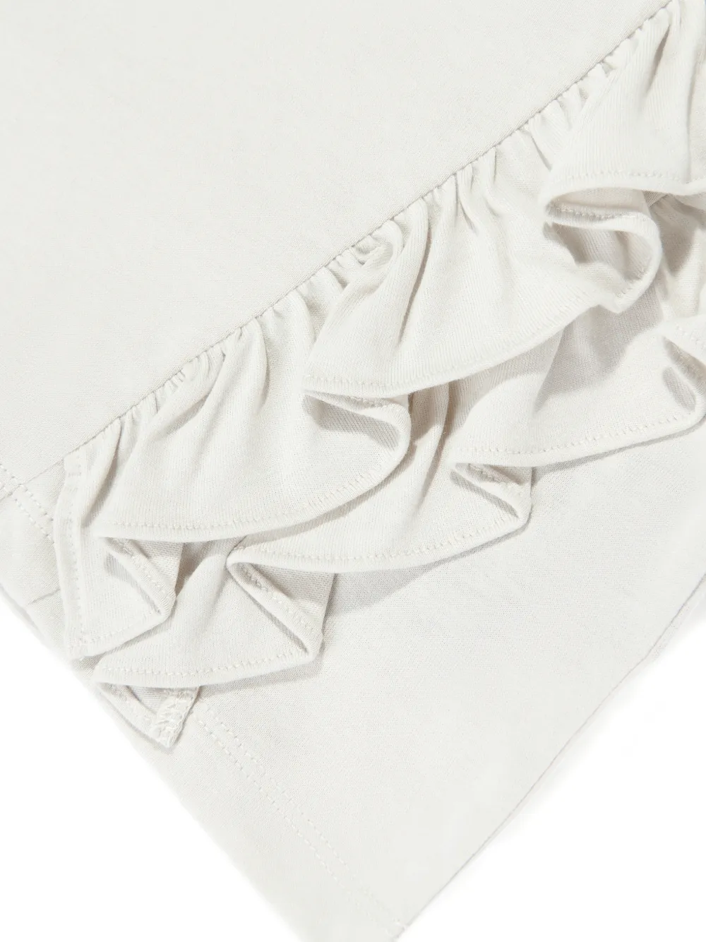 Balmain Kids Ruffled Logo Top - White 
