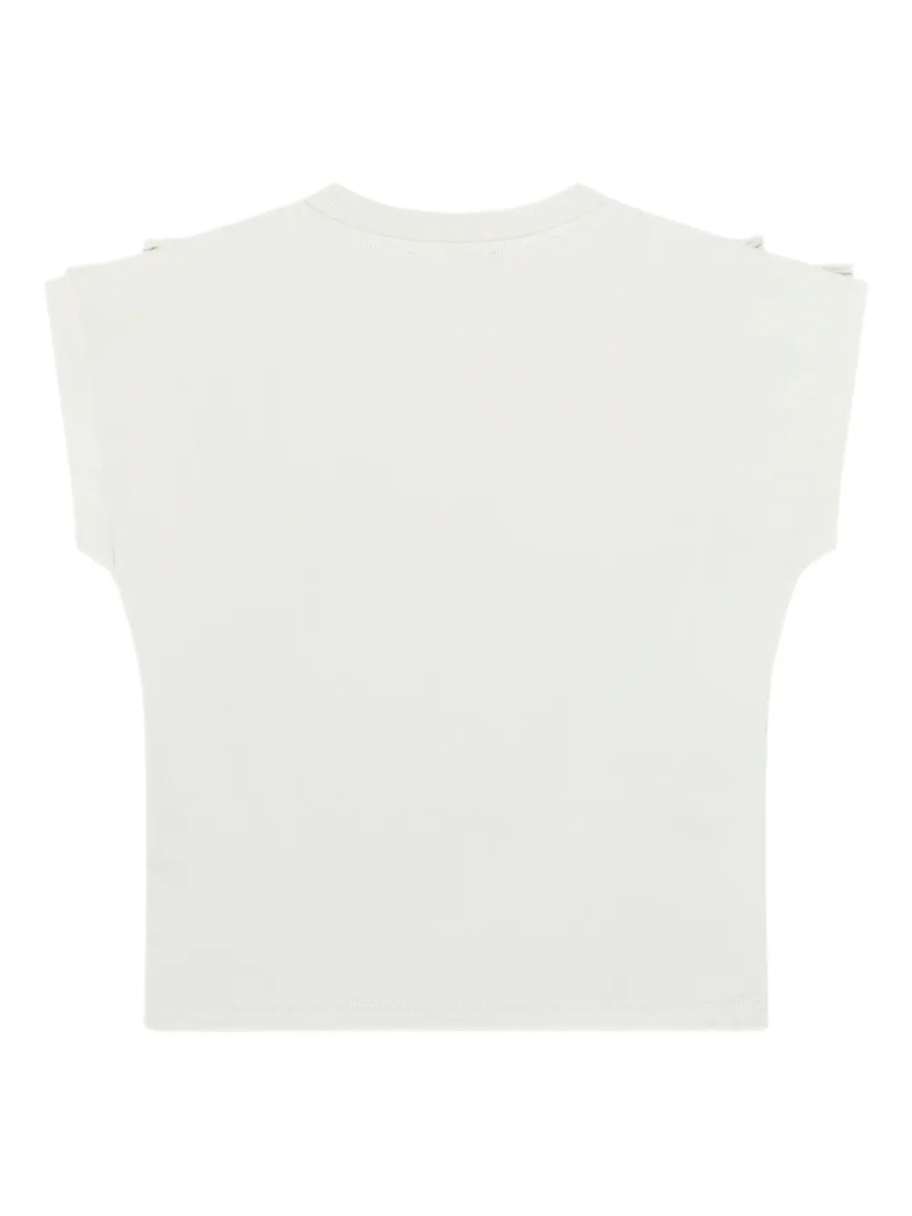  Balmain Kids Ruffled Logo Top - White 