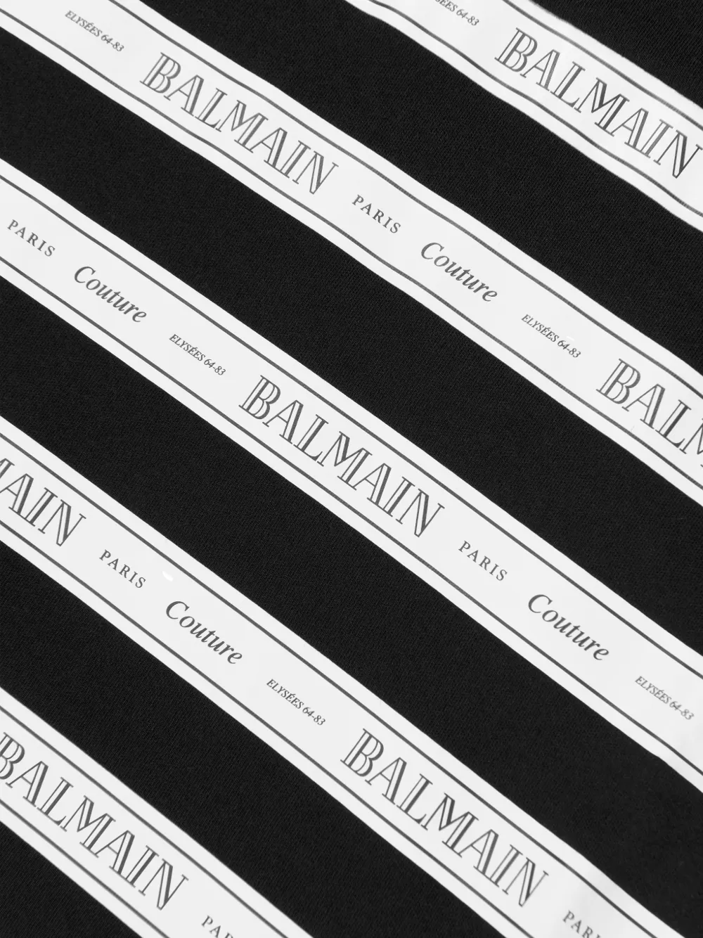  Balmain Kids Stripe Top - Black 