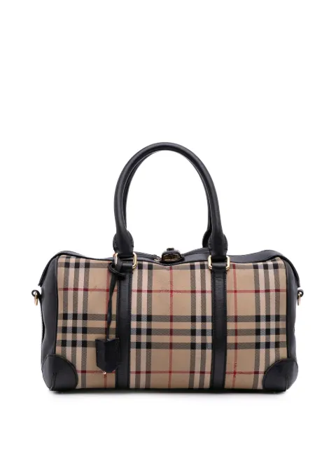 Burberry Pre-Owned 2000-2017 Haymarket Check Coated Canvas Alchester Bowling Bag satchel