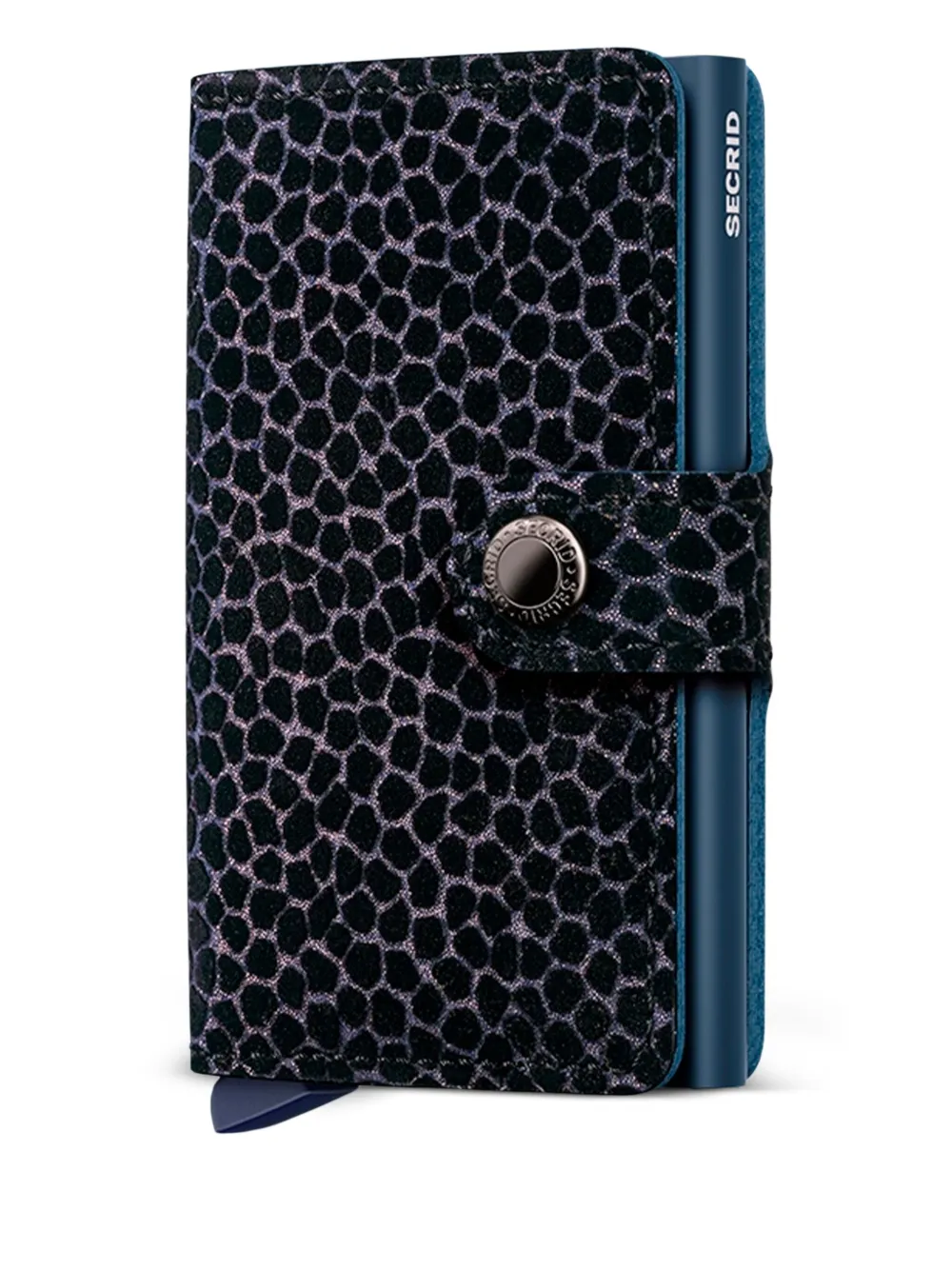 Secrid Leather Mini Wallet In Blue