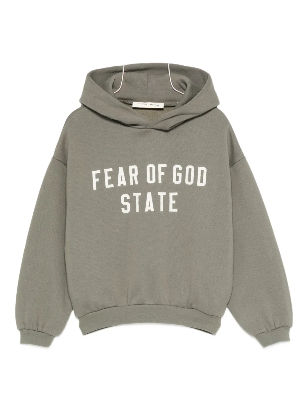Essentials Kids Gray 90s Fit Fleece Crewneck Sweatshirt In Green