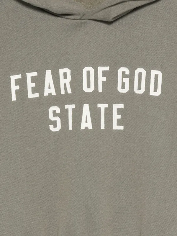 FEAR OF GOD ESSENTIALS KIDS Fleece Hoodie | Green | FARFETCH