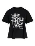 sacai graphic-print T-shirt - Black