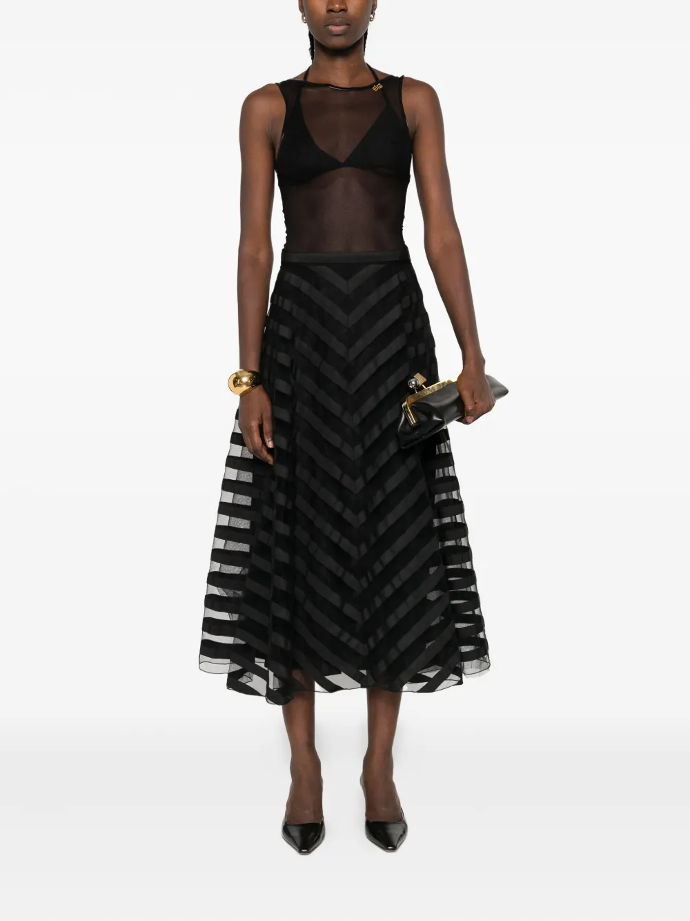 Elisabetta Franchi sleeveless bodysuit - Zwart