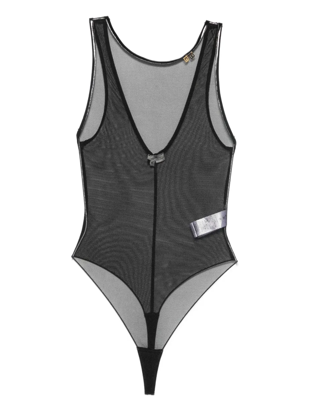 Elisabetta Franchi Mouwloze body Zwart