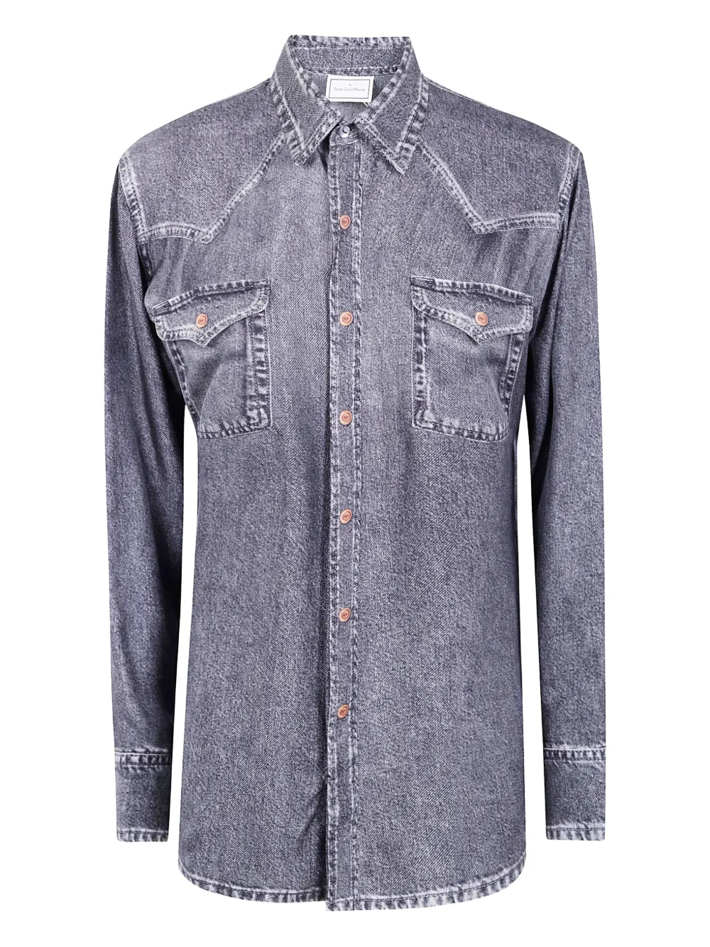 Pierre-Louis Mascia Camicia con lavaggio acido - Grigio
