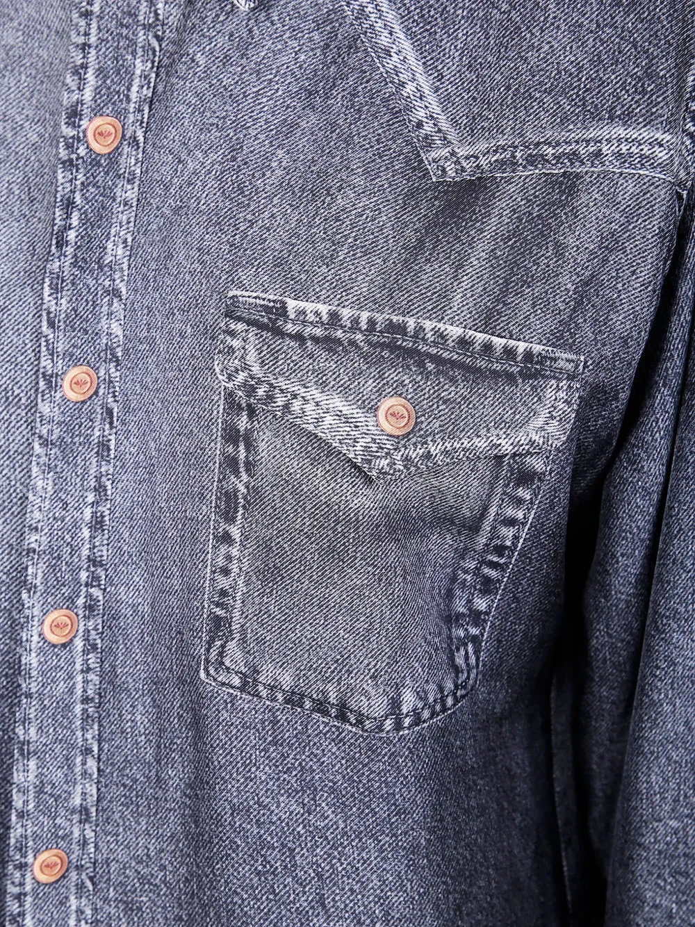 Pierre-Louis Mascia Blouse met dubbele zak en acid-wassing Grijs