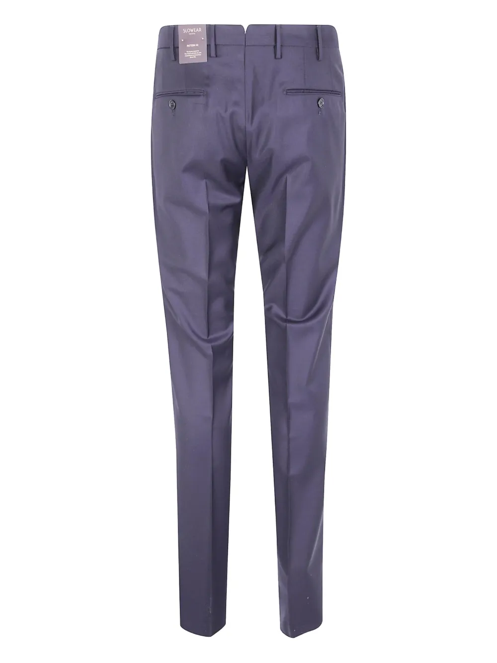 Incotex Wollen broek met platte voorkant Blauw