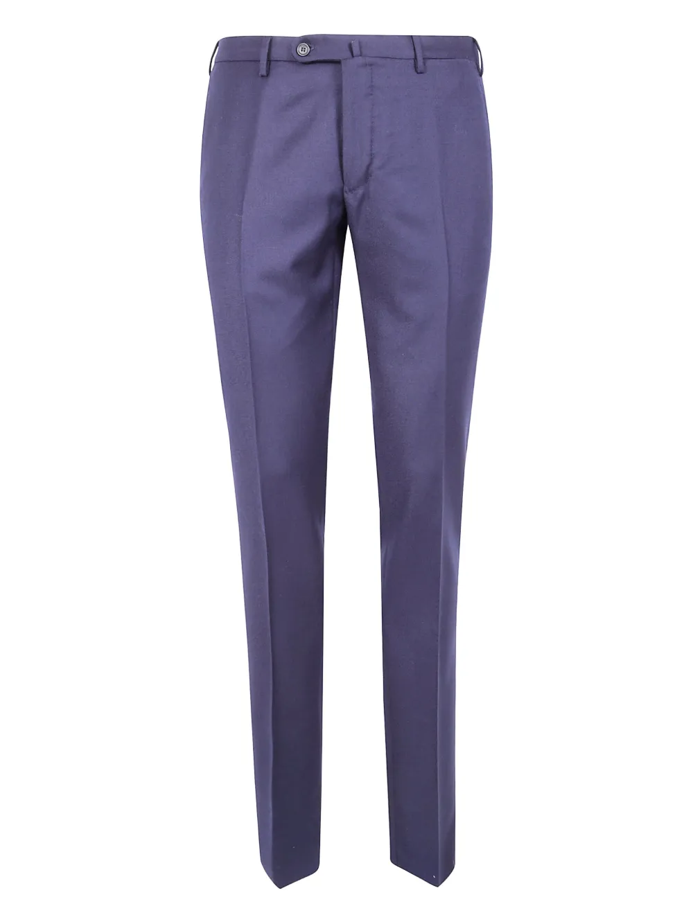 Incotex flat-front cotton trousers Blauw