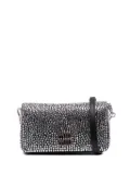 Miu Miu Pre-Owned 2000-2010 Mini Crystal Embellished Satin Chain crossbody bag - Black