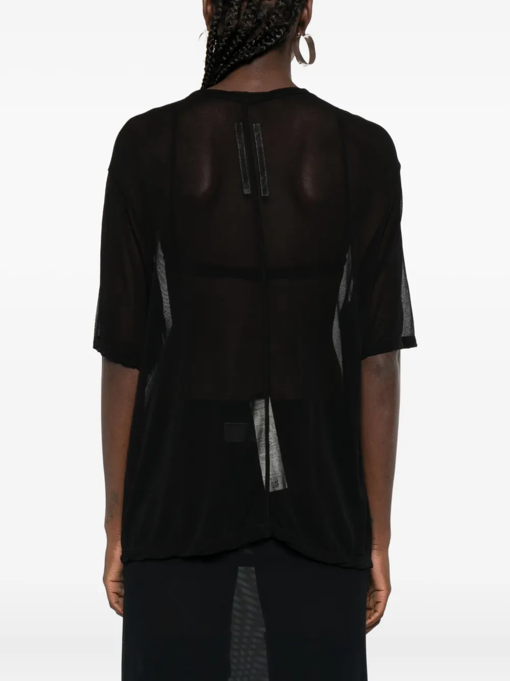 Rick Owens Doorzichtige top Zwart