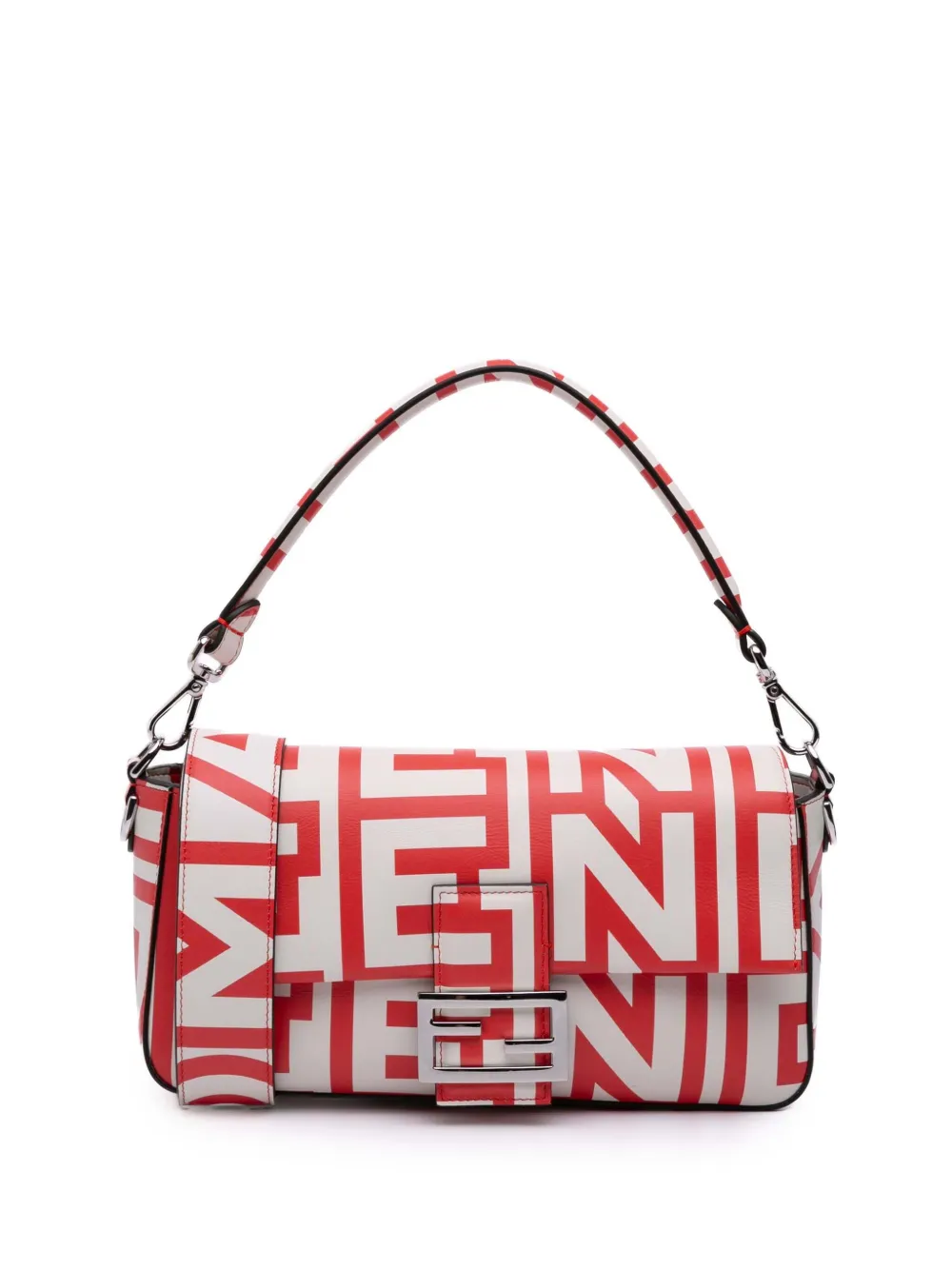 2010-2025 Marc Jacobs Nappa Vitello King Logo Print Phone Baguette satchel