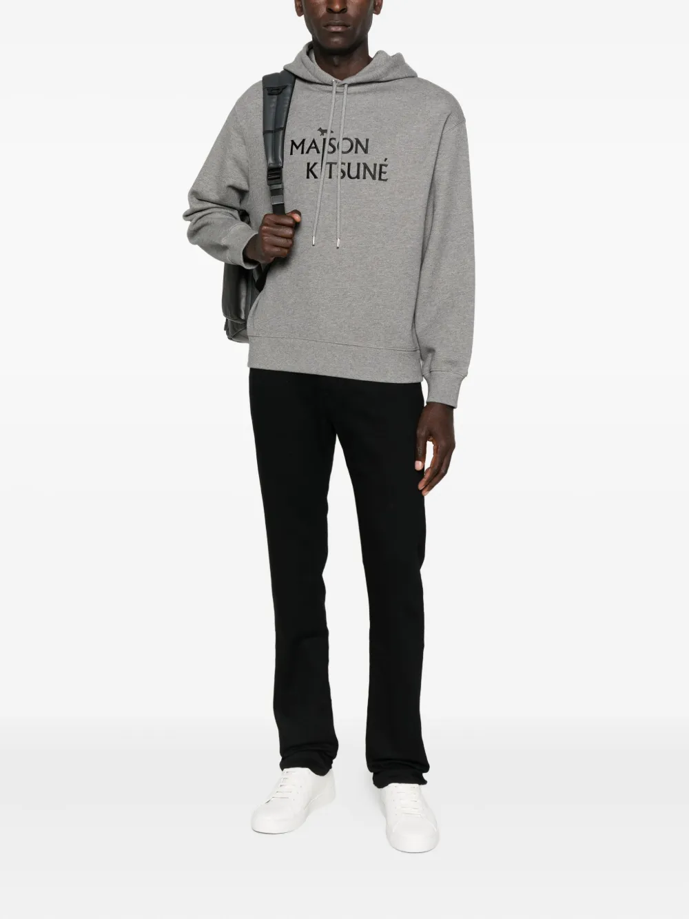 Maison Kitsuné ribbed logo-embroidered hoodie | Hoodies | Image 2