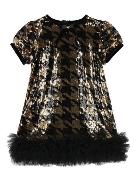 ANGEL'S FACE KIDS sequinned ruffled dress