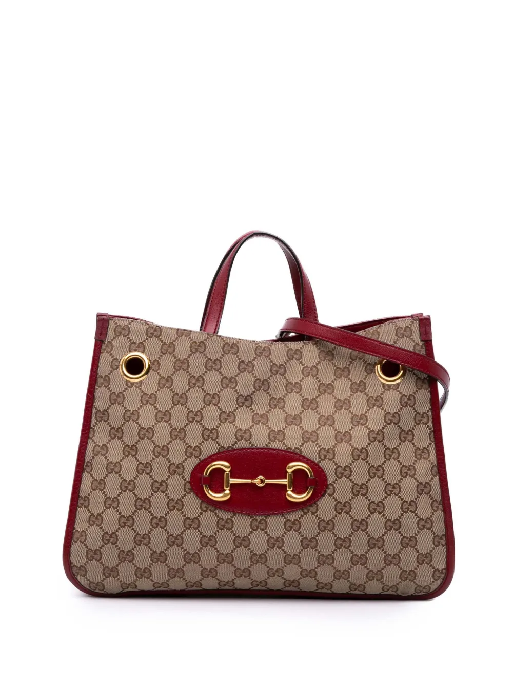 Gucci Pre-Owned 2016-2025 ミディアム GGキャンバス ホースビット 1955 チェーン サッチェルバッグ - Gucci Pre-Owned 2016-2025 ミディアム GGキャンバス ホースビット 1955 チェーン サッチェルバッグ -