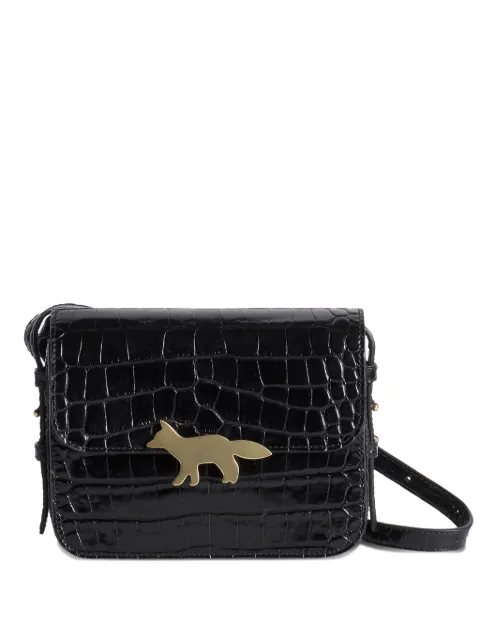 Maison Kitsuné fox-head embossed leather crossbody bag