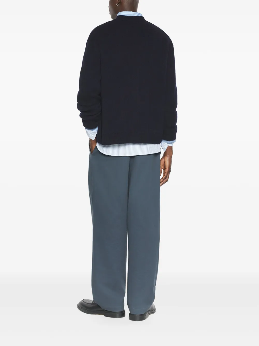 Maison Kitsuné Vest met Fox Head-borduurwerk Blauw