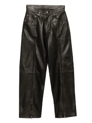 AMIRI レザーパンツ | ブラック | FARFETCH JP