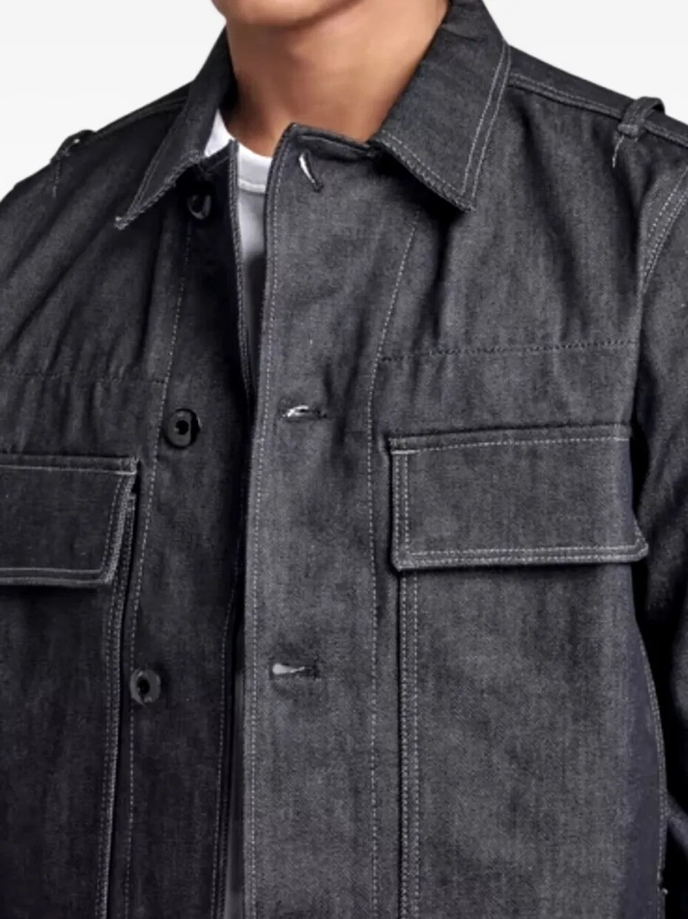 G-Star RAW utility flap-pocket denim jacket Blauw