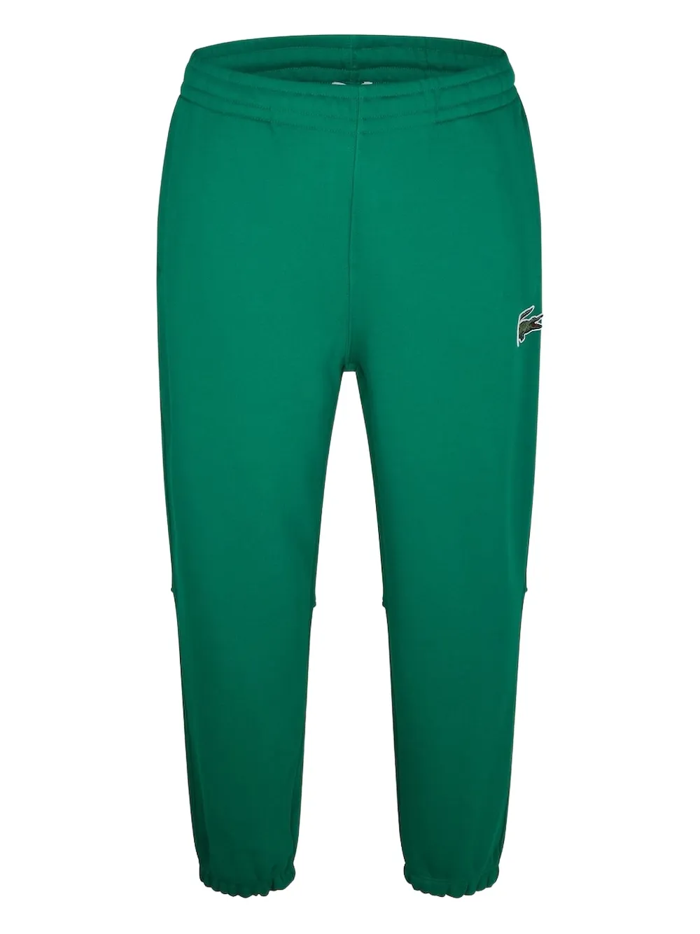 Lacoste Logo-embroidered Cuffed Joggers In Green