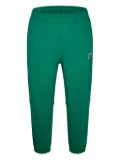 Lacoste logo-embroidered cuffed joggers - Green
